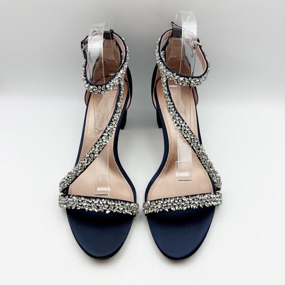 Pnina Tornai for Naturalizer Women Ahava Heels US 12 M Blue Crystal Open Toe NIB - Picture 6 of 12